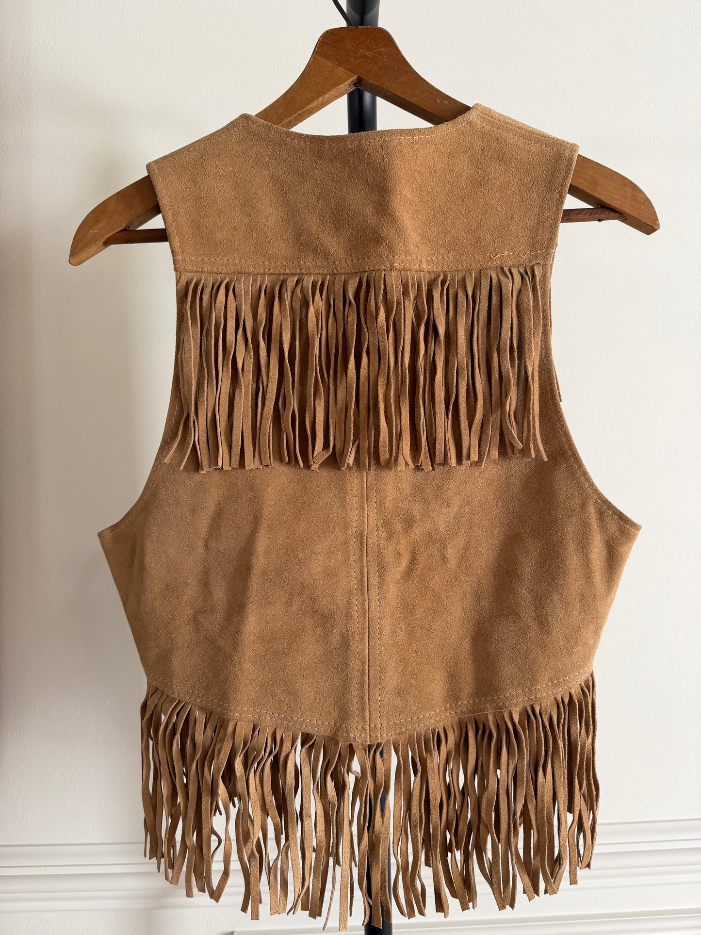 Vintage Suede vest with fringe