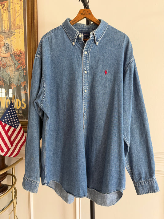 Vintage Ralph Lauren Button down Denim shirt from 1985