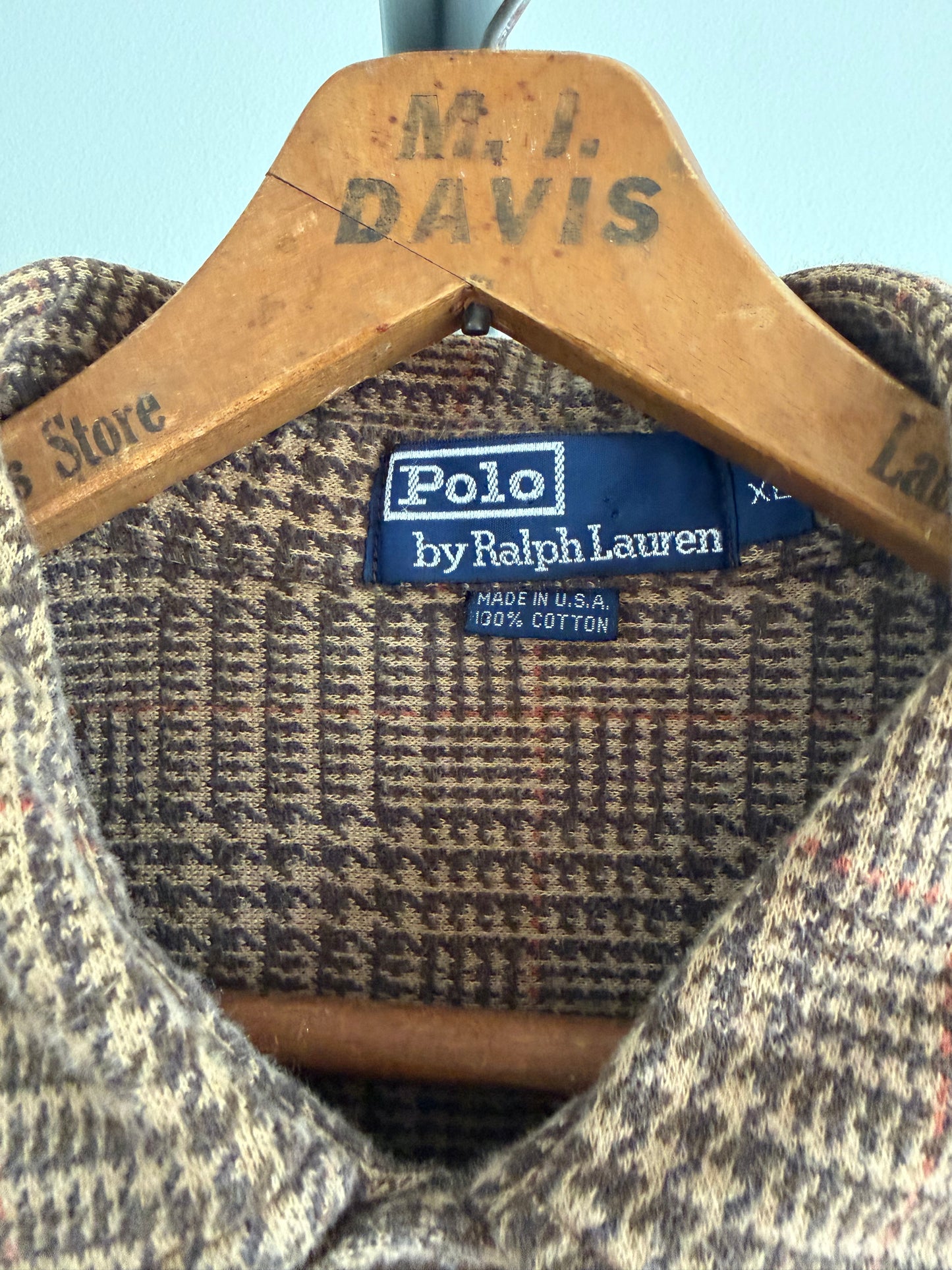 Vintage Ralph Lauren houndstooth button down shirt