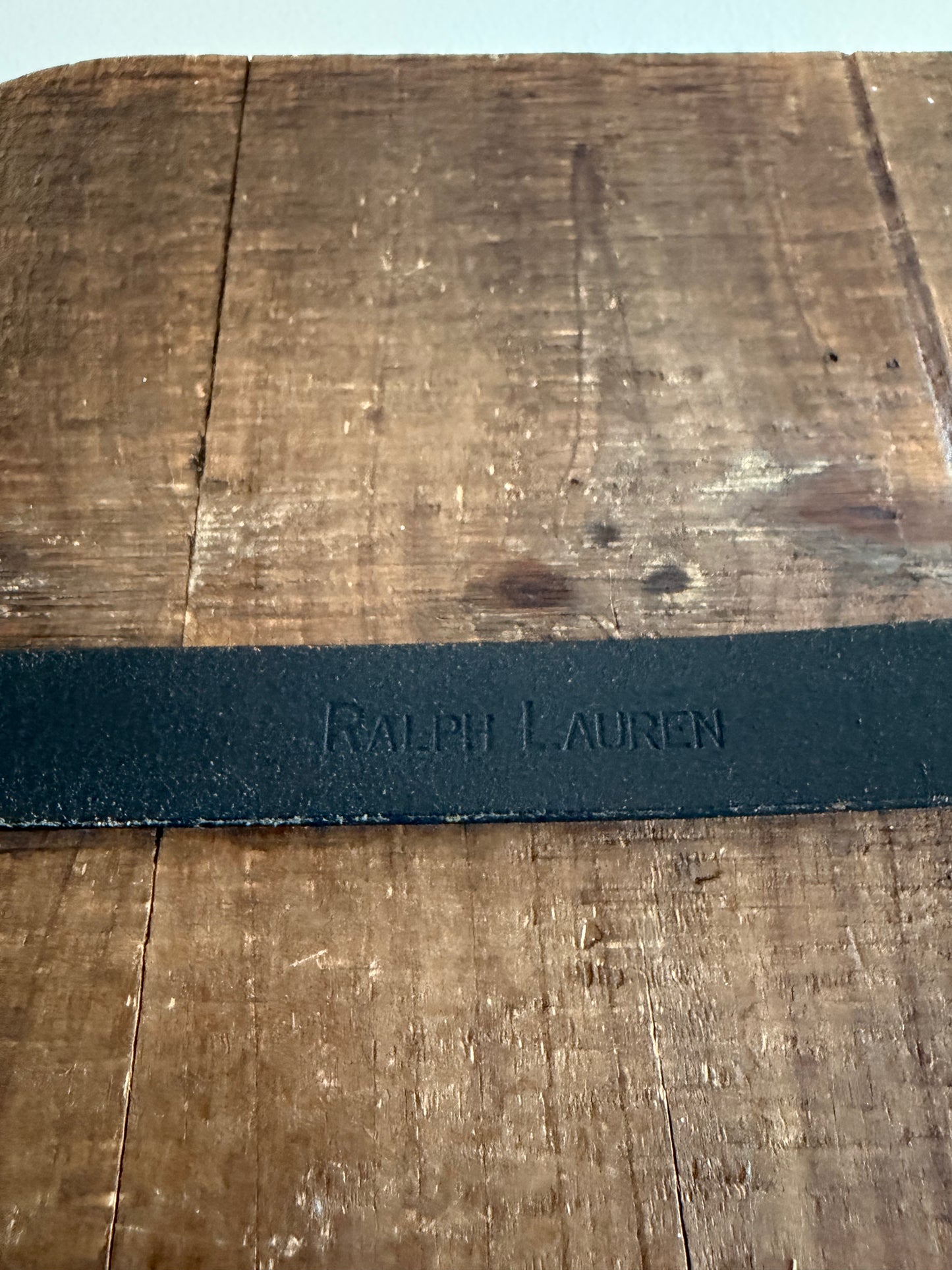 Vintage Ralph Lauren Thin Gold Buckle leather Belt