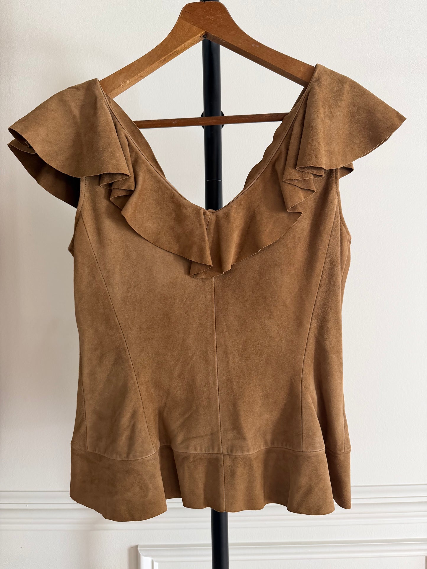 Vintage Ralph Lauren suede top